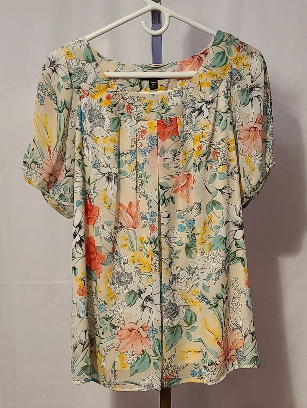 Roz & Ali Floral Blouse 1X